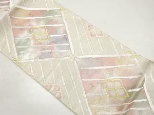 アンティーク　菱に花模様織り出し袋帯（材料）